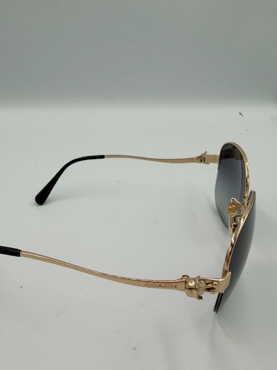 Coach HC7068 Gold Aviator Sunglasses Gray Gradient w/ Case main image 5